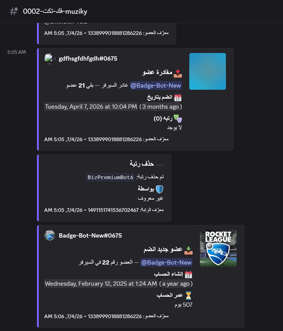 بوت السسيتم في الديسكورد 5